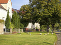 Dorfplatz im Sommer in Dorf Malchow bei Berlin