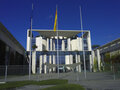Flags in front of the German Chancellery