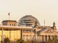 Dome of the Berlin Reichstag sight in warm light