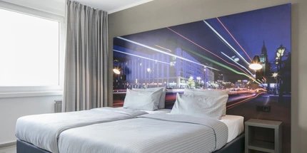 Comfort Hotel Lichtenberg Blick in Doppelzimmer
