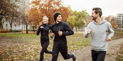 Laufgruppe im Park