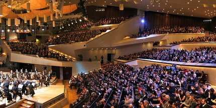 Concert hall of the Philharmonie in Berlin - Concert of the Philharmonic Orchestra with Sir Simon Rattle 