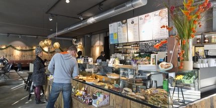 interior view with a bar in Spreegold in Berlin