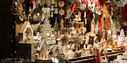 Stand auf Weihnachtsmarkt