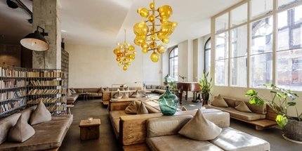 15-Min-Stadt-Hotel Michelberger vestíbulo