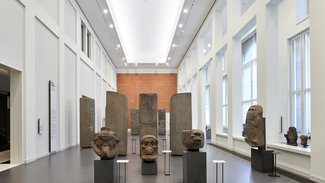 Exhibition area "Mesoamerica. Ballgame, Pyramids, Gods" of the Ethnological Museum in the Humboldt Forum in Berlin