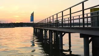 Coucher de soleil à Wannsee