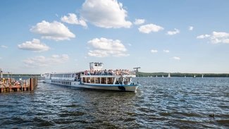 Pontile Rübezahl sul lago Müggelsee a Berlino