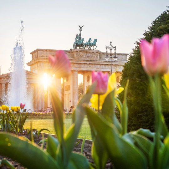 Spring at the Brandenburg Gate in Berlin