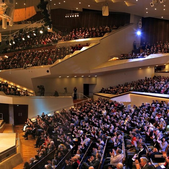 Concert hall of the Philharmonie in Berlin - Concert of the Philharmonic Orchestra with Sir Simon Rattle 