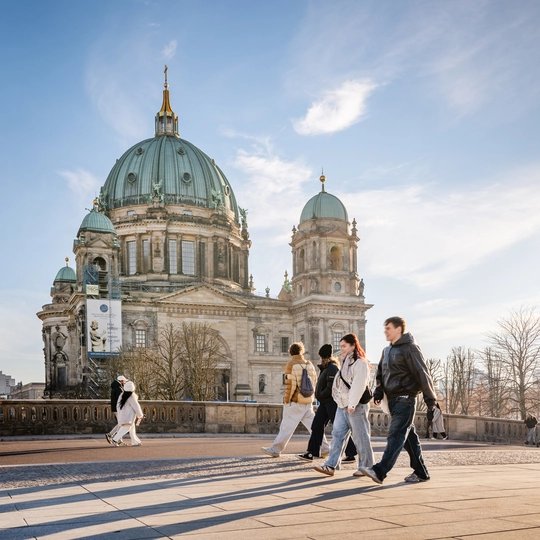 winterliche Stimmung auf der Museumsinsel