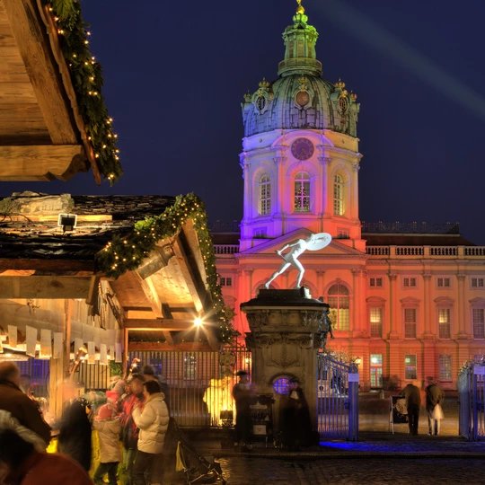 Christmas market in front of Charlottenburg Palace in Berlin