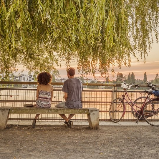 Il Lago di Rummelsburg a Berlino in estate