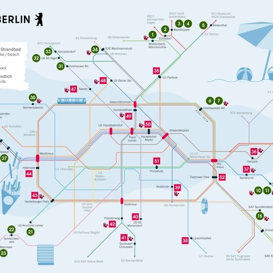 Badekarte für Berlin