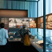 Blick in die Ausstellung Dokumentationszentrum Flucht, Vertreibung, Versöhnung