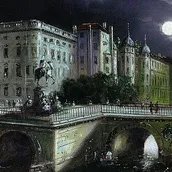 Geisterspuren im Berliner Stadtschloß bei Nacht