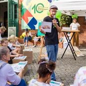 Museums-Bingo während des Kinderfestes in der Kulturbrauerei
