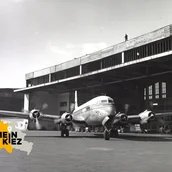 Start einer Pan-Am-Maschine vom Flughafen Tempelhof, 1953