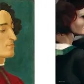 Sandro Botticelli, Giuliano de’ Medici, Detail, 1478 | Tamara de Lempicka, Porträt, um 1931