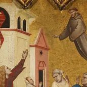 Taddeo Gaddi, Der heilige Franziskus erweckt ein Kind (Detail), um 1335