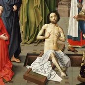 Albert van Ouwater, Die Auferweckung des Lazarus (Detail), um 1460/70