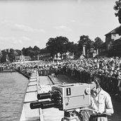 Deutsches Meisterschaftsrudern in Grünau, 1957 Foto: Manfred Malinowski © Sportmuseum Berlin/Bildarchiv Manfred Malinowski