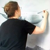 Iris Ulbricht im Atelier.