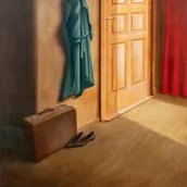 Cecilia Boisier: „Hommage“, Berlin, 1985 (Acryl auf Pappe; 94,2 x 67,8 cm)