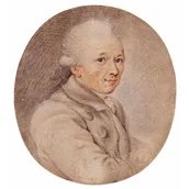 Daniel Nikolaus Chodowiecki: Selbstportrait, 1759 (schwarze und rote Kreiden auf Papier)