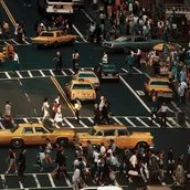 Verkehr am Times Square, New York, USA, 1983