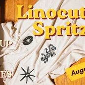 Linoldruck & Spritz