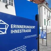 Eingang Ausstellung Erinnerungsort Ihnestr.