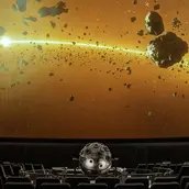 Planetariumsprojektor mit Projektion von Asteroiden