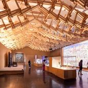 Ansicht der vom chinesischen Architekten Wang Shu gestalteten Deckenkonstruktion