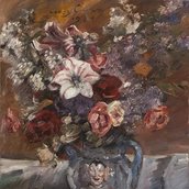 Lovis Corinth, Blumen mit chinesischer Pagode, 1916