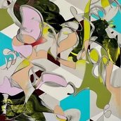 Ab van Hanegem, Untitled 2026, Acryl und Kohle auf Leinwand, 150 x 120 cm