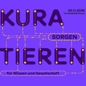 Key Visual der Konferenz "Kuratieren - Sorgen für Wissen und Gesellschaft"