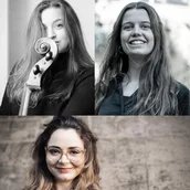 Sofia Blandu - Violoncello, Annika Rast - Querflöte, Daria Tudor - Klavier (im Uhrzeigersinn)