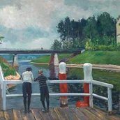 Philipp Franck: Auf der Landungsbrücke, 1906