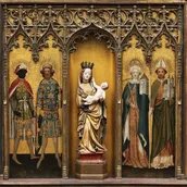 Meister des Gereon-Altars, Marienaltar aus St. Gereon (Detail), um 1420