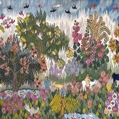Garten, 2002, Gehan Rezk (*1977), Baumwolle, 1,82 x 0,82 m