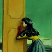 Leonor Fini: Zwei Frauen, 1939, Öl auf Leinwand, 34 x 24,5 cm, Staatliche Museen zu Berlin, Neue Nationalgalerie. Schenkung Sammlung Ulla und Heiner Pietzsch an das Land Berlin 2010