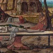 Vittore Carpaccio, Die Grabbereitung Christi, Detail, um 1515-1520