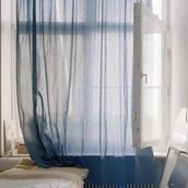 Schwedenhaus, Altonaer Straße, Hansaviertel #1, Vorhang in Wohnung im Hansaviertel