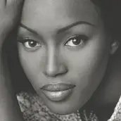 Rico Puhlmann, Porträt Naomi Campbell, in Pullover von Michael Kors, Detail, 1992