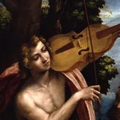 Lorenzo Leonbruno, Das Urteil des Midas (Detail), um 1512