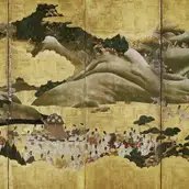 Szene aus der Geschichte vom Prinzen Genji_Miyuki, Detail