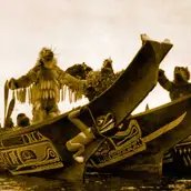 Filmstill aus „In the Land of the Head Hunters" (1914)