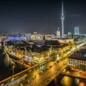 Nachtaufnahme des alten Berlin
