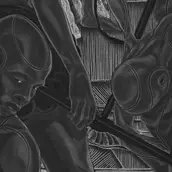 Toyin Ojih Odutola, Routine Inspection II, Detail, 2019